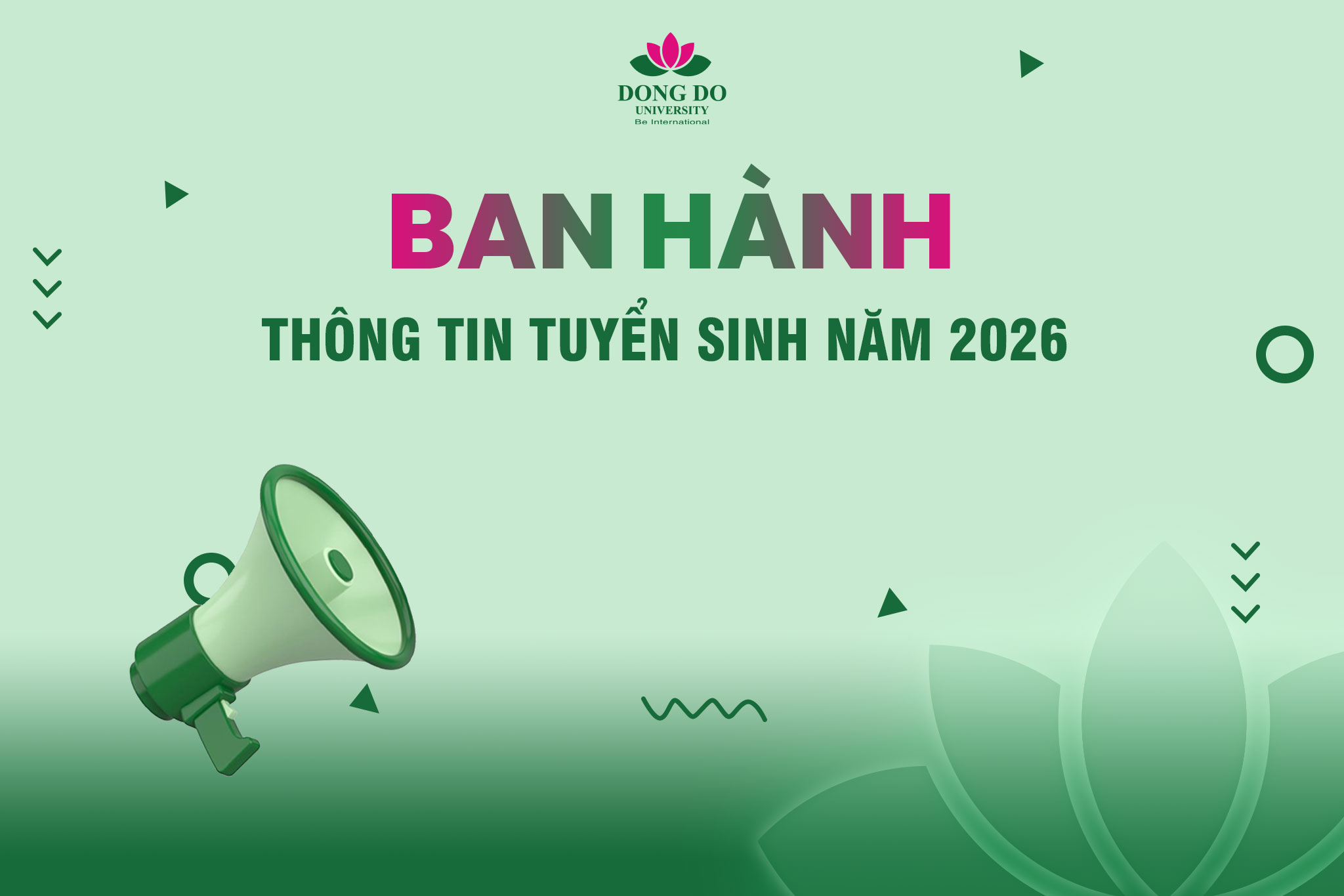 Ban hành thông tin tuyển sinh năm 2026