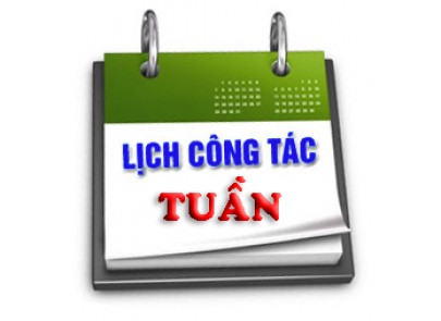Lịch công tác tuần từ 09/07/2018 đến 13/07/2018