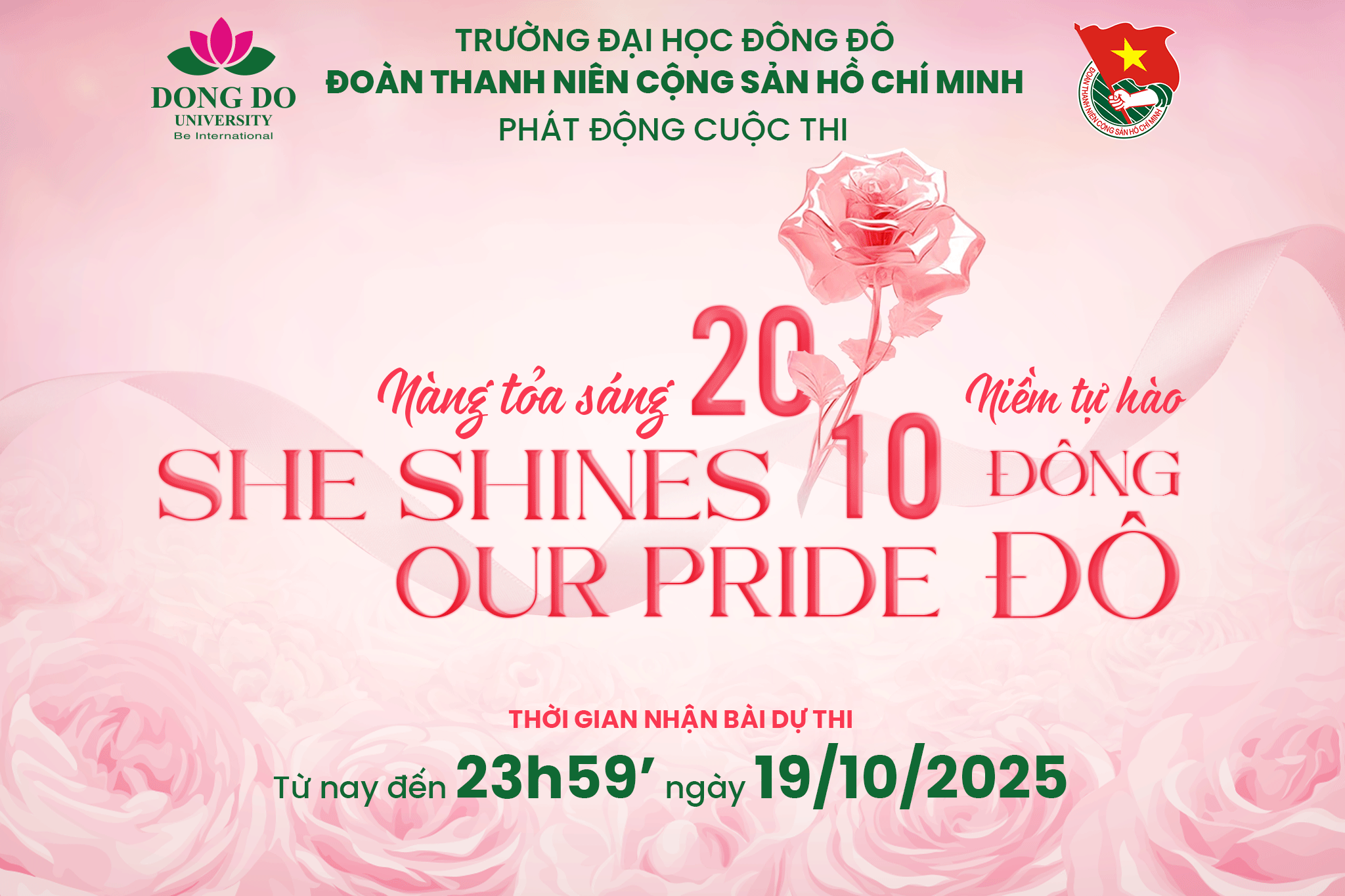 Thống báo số 862 ngày 13/10/2025 Vv. Tổ chức cuộc thi She shines - Our pride Nàng toá sáng - Niềm tự hào Đông Đô