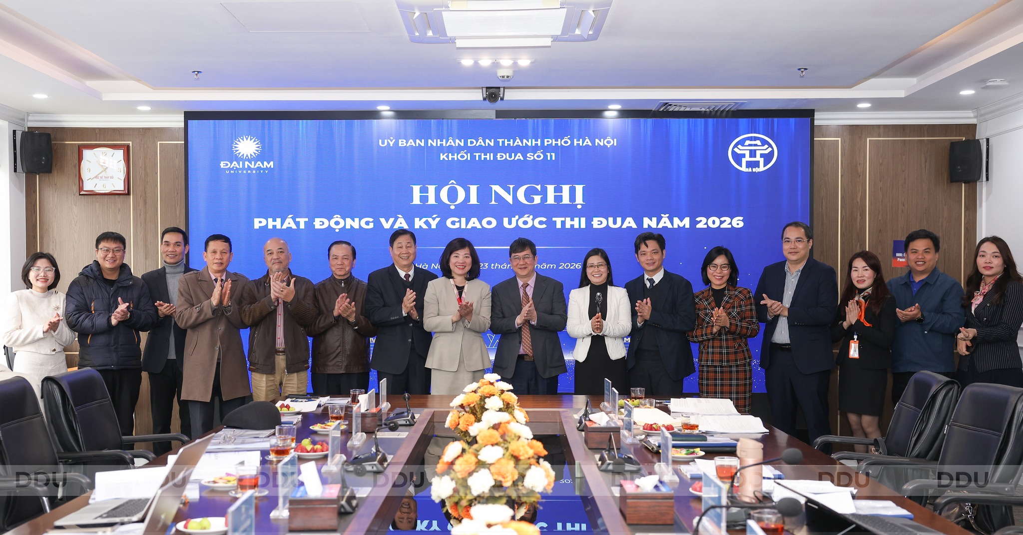 Trường Đại học Đông Đô hưởng ứng phong trào thi đua và ký kết giao ước năm 2026 tại Khối thi đua số 11