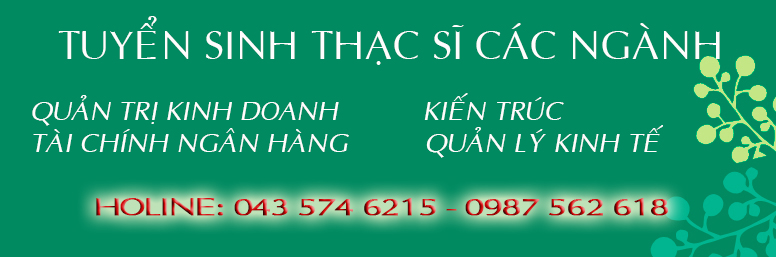 Tuyển sinh Thạc sĩ đợt 2 năm 2016