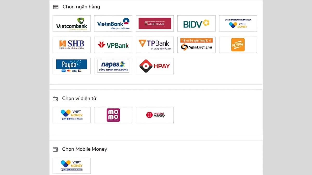 Bước 3: Thực hiện thanh to&aacute;n theo hướng dẫn để ho&agrave;n tất thủ tục nộp lệ ph&iacute; x&eacute;t tuyển